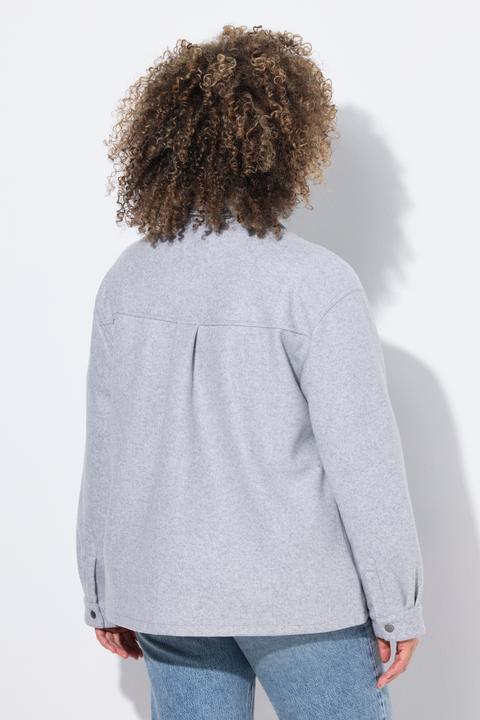 Immagine prodotto Ulla Popken Shaket dal taglio oversize con collo da camicia e maniche lunghe (54)