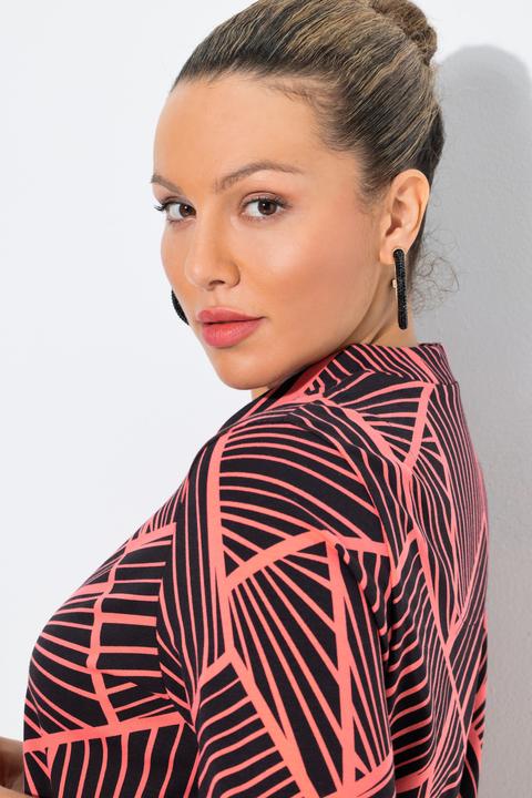 Actual product image Ulla Popken Mixed Stripe Turtleneck Tee (46, 48)