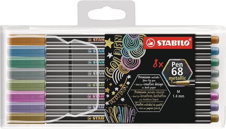 Produktbild STABILO Pen 68 Premium Metallic-Filzstift (Sortiert, 8 x)