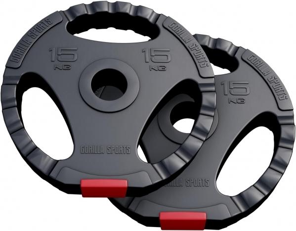 Gorilla Sports Ensemble de disques d'haltères Olympia 50/51 mm (2 x 15 kg)