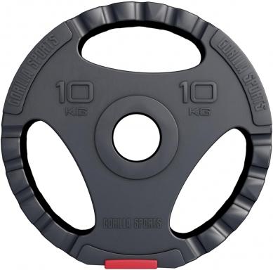 Gorilla Sports Disque d'haltères Olympia 50/51mm (1 x 10 kg)