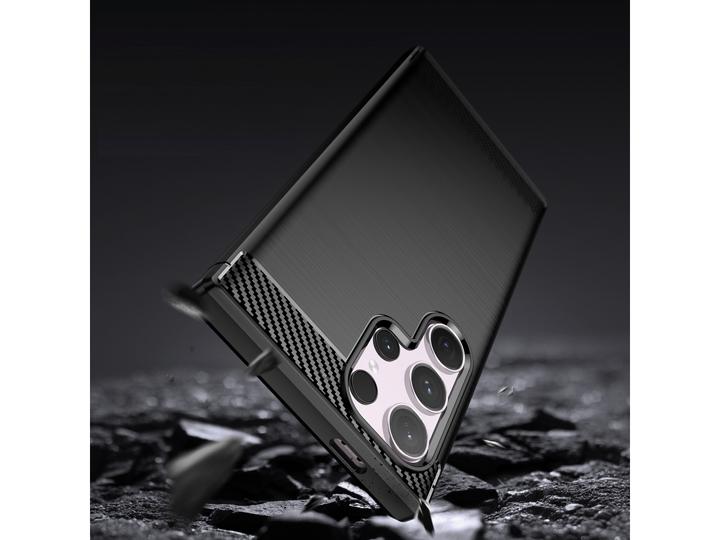 Immagine prodotto Screenguard Copertura in TPU morbido spazzolato al carbonio (Samsung Galaxy S24 Ultra)