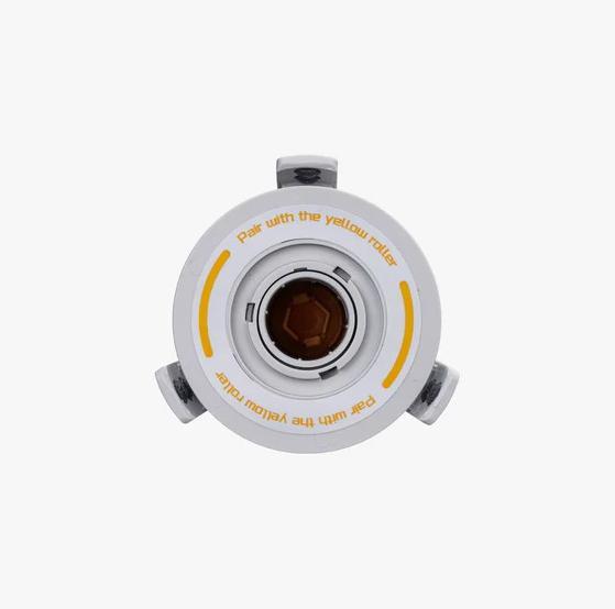 Actual product image Bambu Lab AMS lite rotating spool holder yellow top right/bottom left
