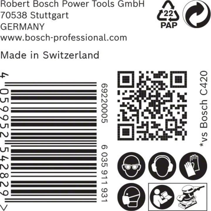 Immagine prodotto Bosch Professional Zubehör Expert C470 Carta vetrata con 14 fori per levigatrice orbitale, 115 x 230 mm, G 80, 50 pz. (80)