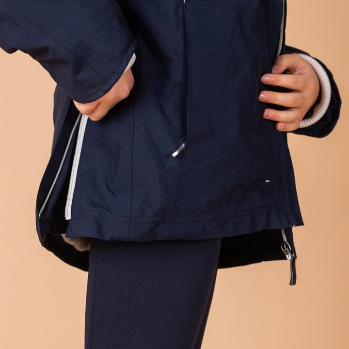 Immagine prodotto Fouganza Giacca da equitazione invernale 500 impermeabile e calda per bambini blu navy (140)