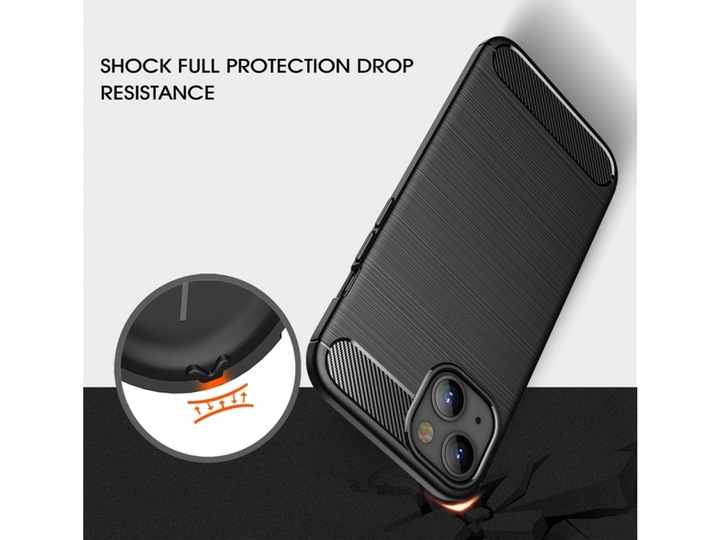 Immagine prodotto Screenguard Custodia in TPU morbido spazzolato al carbonio (Apple iPhone 13)