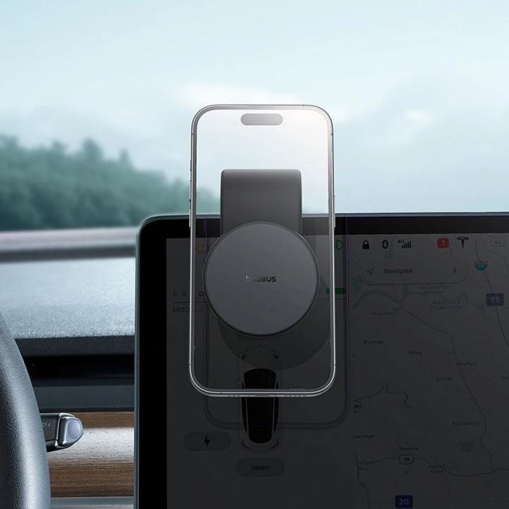 Actual product image Baseus PrimeTrip C02 magnetic car holder (black)