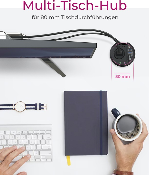 Immagine prodotto Icy Box IB-HUB1430-CR (USB-C, 3 Porti)