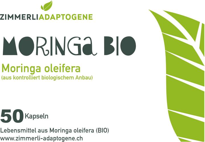 Actual product image Zimmerli Adaptogene Moringa Capsules (BIO) 50 Capsules (1 Piece, Capsules, 25 g)