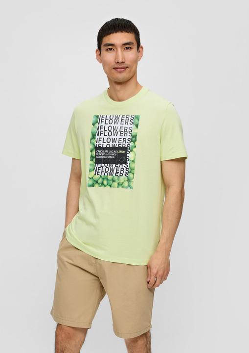 Produktbild S.Oliver T-Shirt Baumwoll-T-Shirt mit Crew Neck und Frontprint (L)