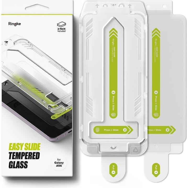 Immagine prodotto Ringke - Easy Slide Tempered Glass (2 pack) - Samsung Galaxy A56 5G - Clear (2 Pezzo/i, Samsung Galaxy A56)