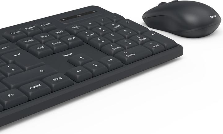 Produktbild Hama WKM-200 Funk Tastatur, Maus-Set Deutsch, QWERTZ Schwarz (DE)