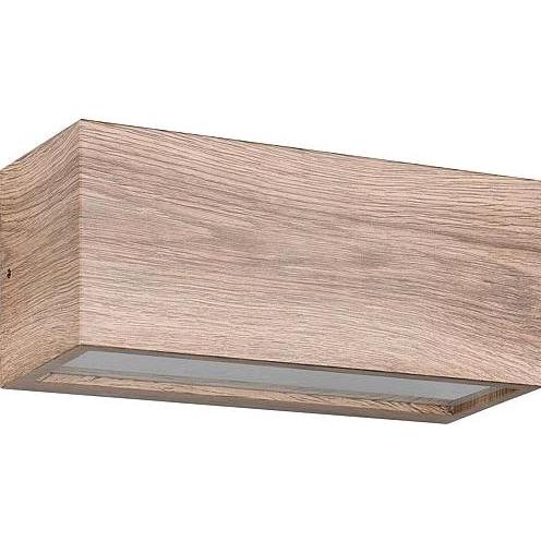 Trio, Gartenbeleuchtung, Wandleuchte IP44 holzoptik (E14, IP44)