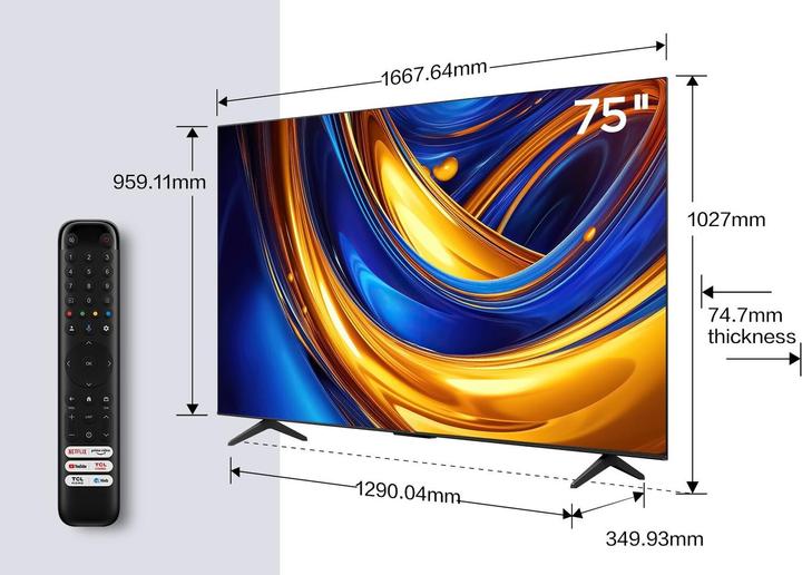 Actual product image TCL 75P655 (75", LED, 4K, 2024)
