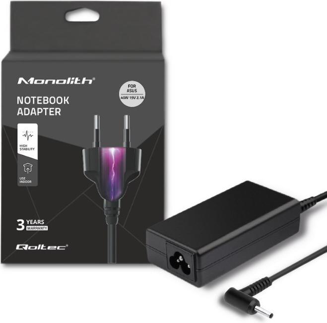 Actual product image Qoltec 51503.40W - Notebook - Indoor - 100-240 V - 50/60 Hz - 40 W - 19 V (40 W)