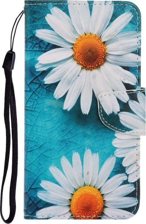 Actual product image Cover-Discount Galaxy S22+ - leather cover case daisies (Samsung Galaxy S22+)