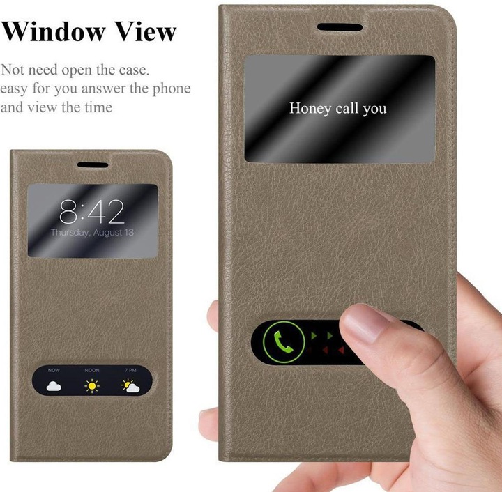 Actual product image Cadorabo Book with View double window cover (Motorola Moto G5 Plus)
