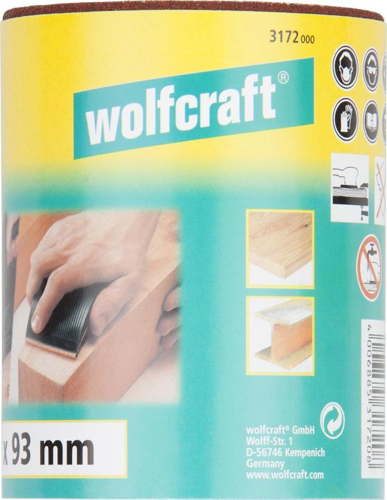 Productafbeelding wolfcraft wolfcraft 1 rol schuurpapier Kor. K180, 5mx93mm (180)