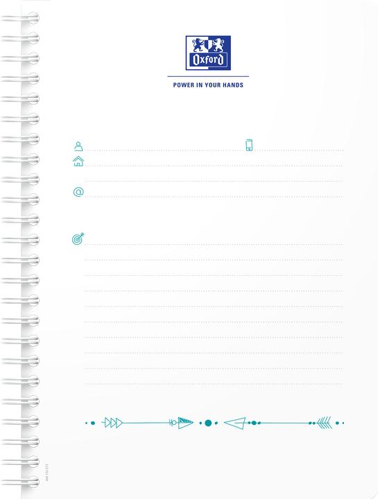 Produktbild Oxford FORME FLORAL - Spiralbuch (A5, Kariert, Harter Einband)