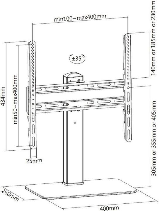 Produktbild equip Tischhalterung (40 kg, 32" - 55")