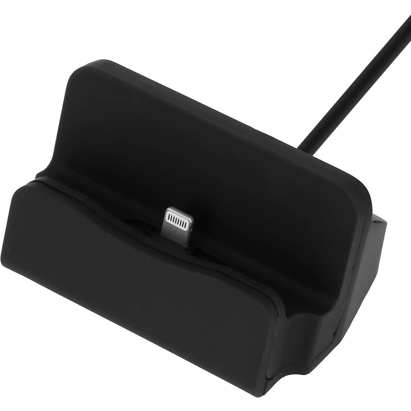 Avizar Ladestation mit Lightning Anschluss, USB Ladegerät, Schwarz
