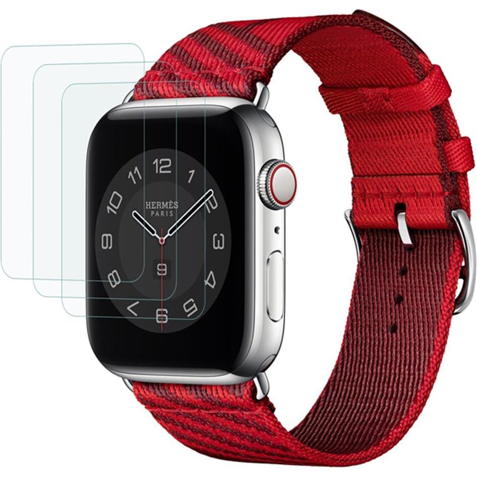EKO 3 Gehärtete Gläser für Apple Watch 45mm, Smartwatch Schutzfolie, Transparent