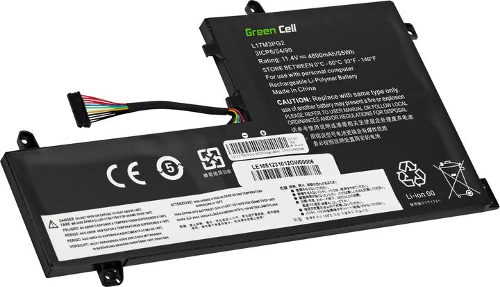 GreenCell Laptop-Batterie (gleichwertig mit: Lenovo L17C3PG1, Lenovo L17L3PG1, Lenovo L17M (4800 mAh)