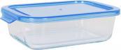 Actual product image Quttin rectangular lunch box with blue lid 20.5x15.3cm qu