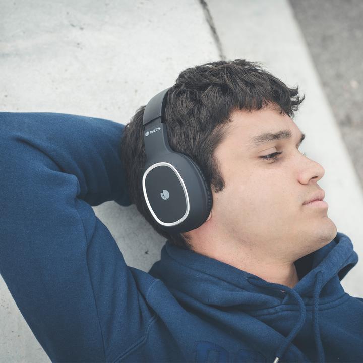 Actual product image NGS Artica Pride Headphones Wireless Headband Calls/Music Micro USB Bluetooth Black (No noise cancelling, 7 h, Wireless)