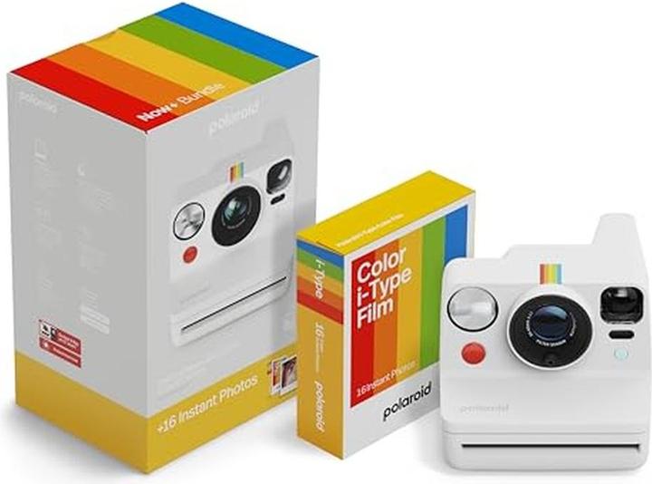 Actual product image Polaroid NOW Gen3 Instant Camera Bluetooth Connected Bundle Camera Color Film 16 photos White 6563