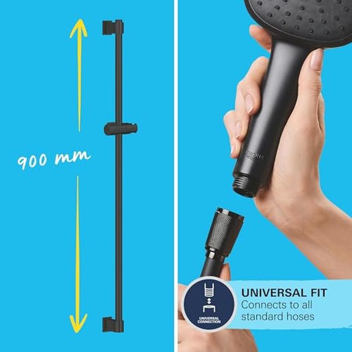 Produktbild Grohe Vitalio Start 110 QuickFix Brausestangenset, kleben oder bohren, wassersparend, 2 Strahlarten, matts