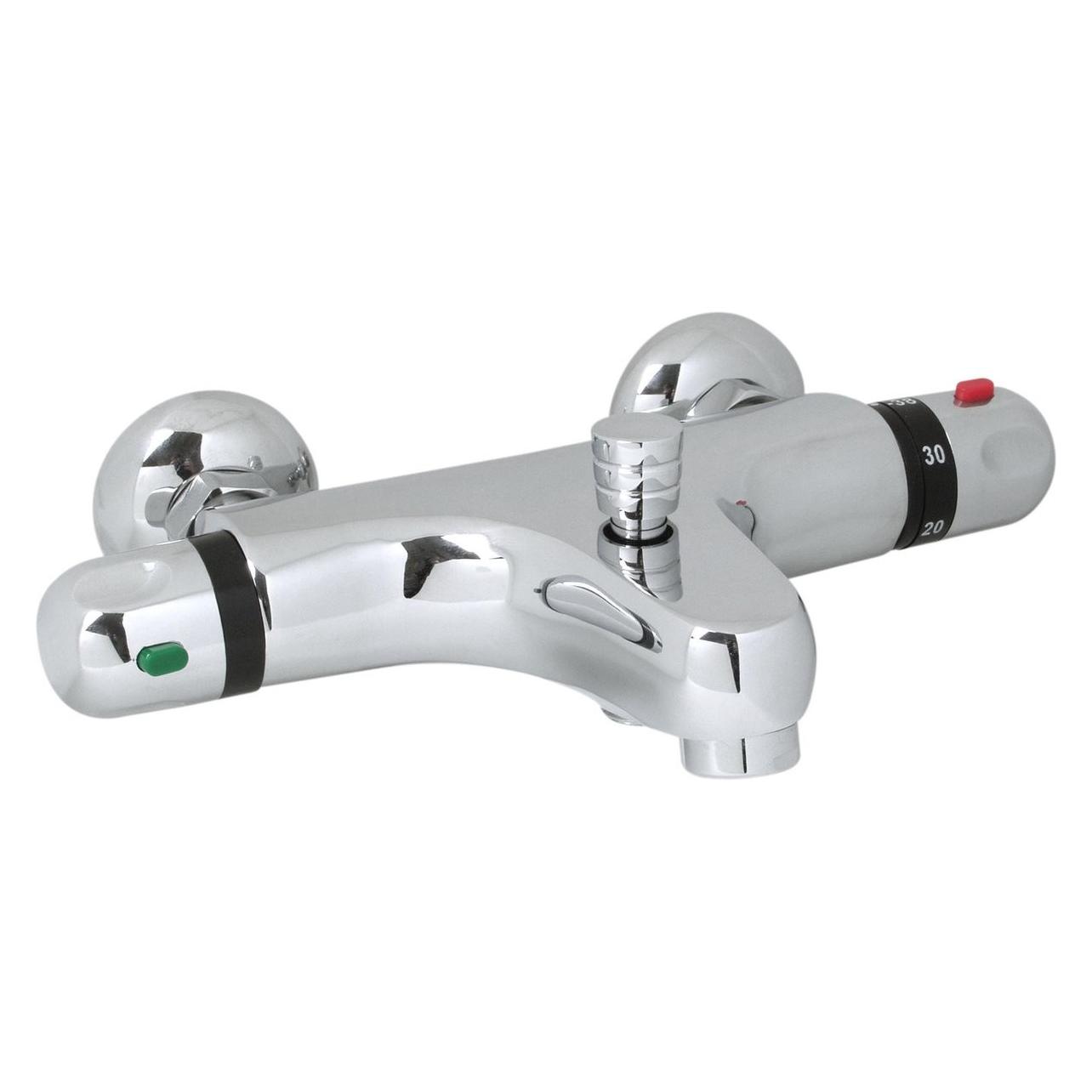 Plieger, Badkamermeubels, Thermostatisch Bad - 15cm Harde Standaard - Chroom