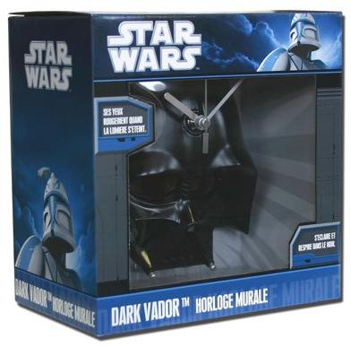 Actual product image Joy Toy Star Wars wall clock with sound Darth Vader