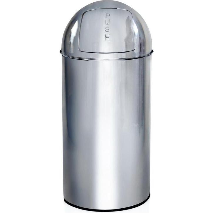 Hjh Office PUSH 35L, Abfalleimer, Silber