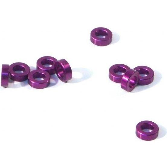 HPI, Muttern + Unterlegscheiben, ALUMINIUMSCHEIBE 3x6x2,0mm (LILA 10 ST.
