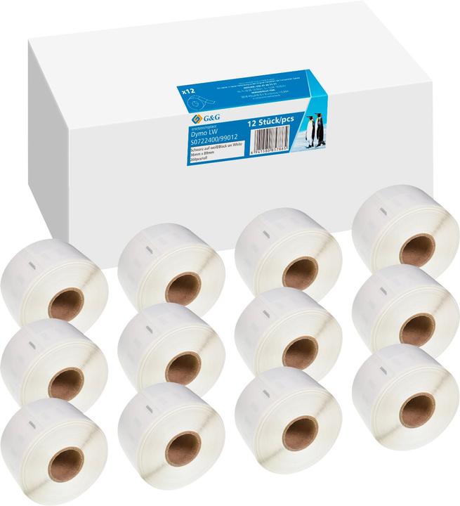 12x 260 étiquettes -PRÉFACE- compatible avec DYMO 99012 (3.60 cm)