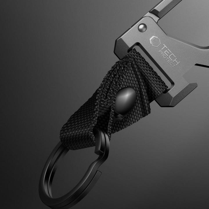 Produktbild Tech-Protect Slidelock Karabiner Schlüsselanhänger Gunmetal