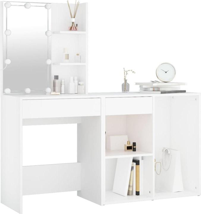 Image du produit vidaXL LED Schminktisch mit Schrank (60 x 40 x 140 cm)