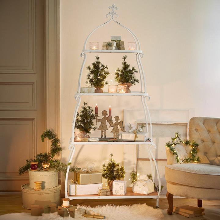 Immagine prodotto Loberon Scaffale Kellington bianco/marrone antico (80.50 x 35.50 x 171.50 cm)
