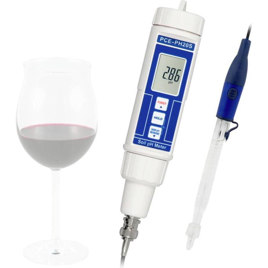 PCE Instruments, Rilevatore, pH-Meter PCE-PH20 inklusive pH-Elektrode PCE-PH-WINE speziell für Wein
