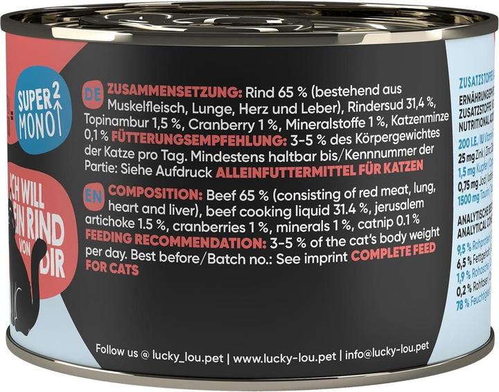 Immagine prodotto Lucky Lou Cibo umido per gatti (Adulto, 1 pz., 252 g)