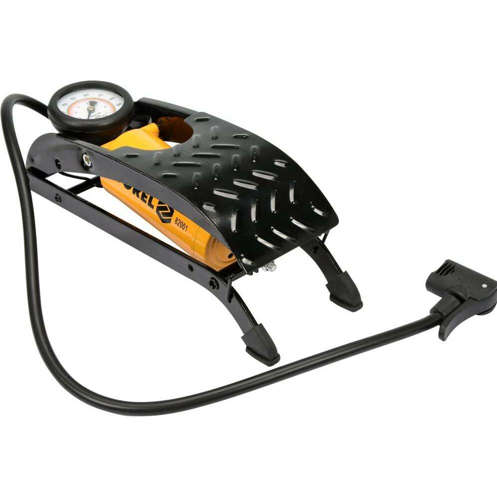 Toya, Zange, Yato 82001 – Single Cylinder Foot Pump with Gauge (294.10 mm)