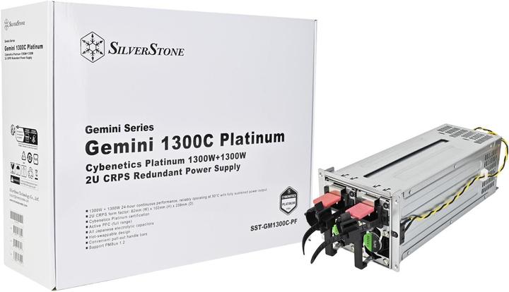 Produktbild Silverstone SST-GM1300C-PF - Gemini Series, Cybenetics Platinum 1300W+1300W 2U CRPS Redundant Power (1300 W)