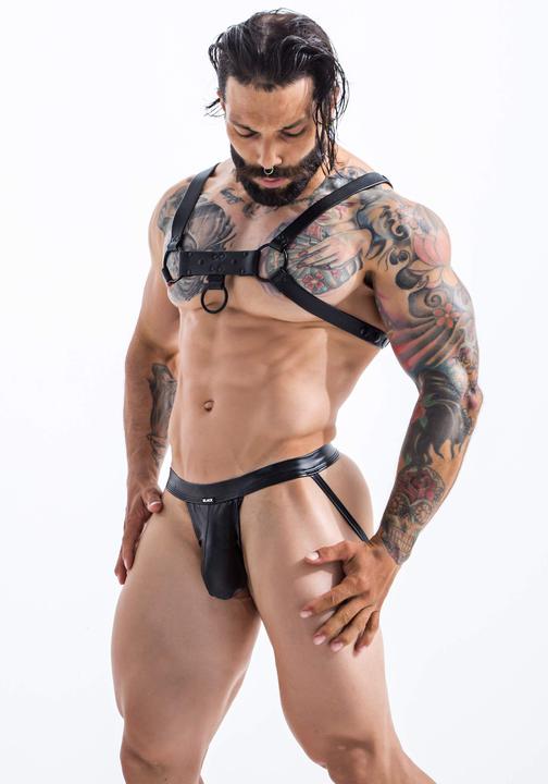 Productafbeelding Cut4men C4m Schwarzes Party-Geschirr, Einzelgrösse (Eén maat voor iedereen)