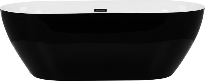 Produktbild Beliani Badewanne freistehend schwarz oval 150 x 75 cm CARRERA (202 l, 150 cm, 75 cm)