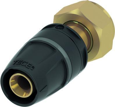 Actual product image TECE TECElogo Push screw connection, flat-sealing, standard brass