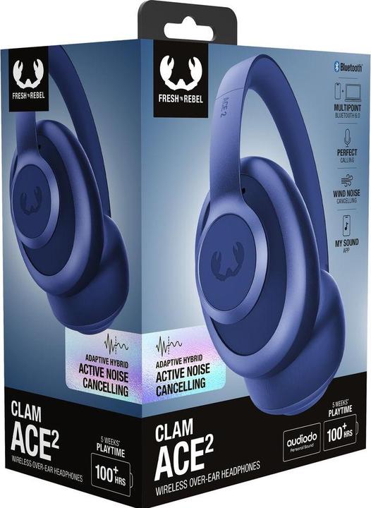 Produktbild Fresh'N Rebel Fresh 'n Rebel Clam Ace 2 True Blue (ANC, 100 h, Kabellos)