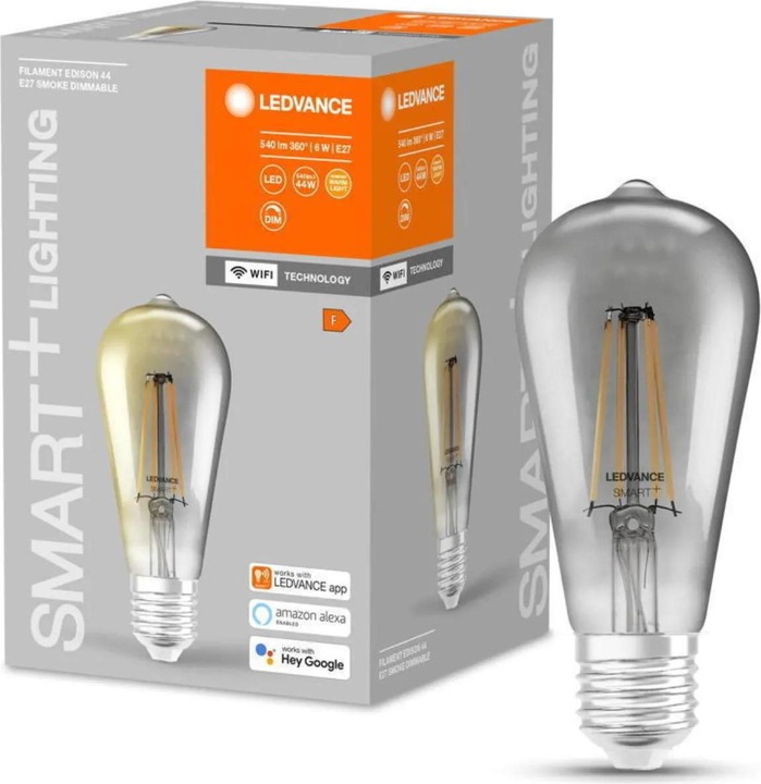 Produktbild Ledvance Smart+ Wifi Filament Edison (E27, 6 W, 540 lm, 1 x, F)