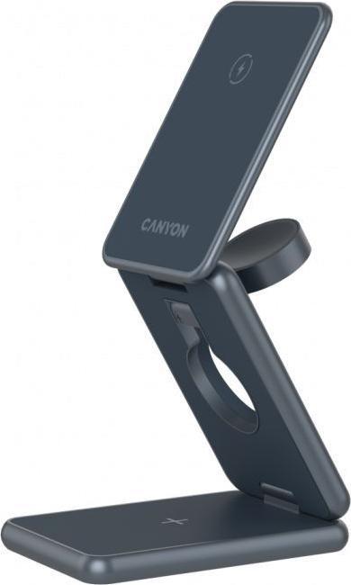 Produktbild Canyon Wireless charger Foldable wireless charger OnCharge 309 15W 3in1 Metal (15 W)