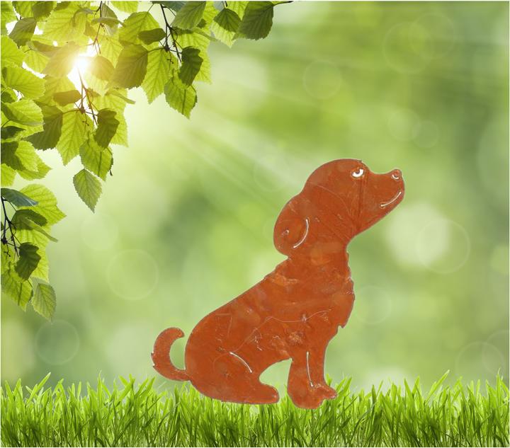 Produktbild Natura Punto Gartenstecker Welpe aus Metall